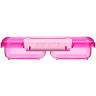 Sistema Snackbox mit 2 Fächern 350 ml, rosa - Lunchbox