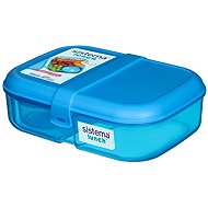 Sistema Three-chamber lunch box with yoghurt container 1,1 l, blue - Lunch Box