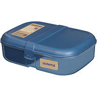 Sistema Three-chamber lunch box with yoghurt container 1,1 l, dark blue - Lunch Box