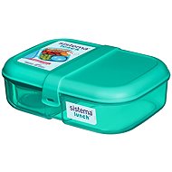 Sistema Three-chamber lunch box with yoghurt container 1,1 l, mint green - Lunch Box