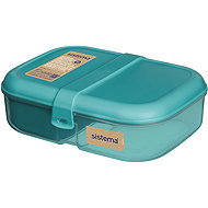Sistema Ribbon Lunch To Go Three-chamber lunch box with yoghurt container 1,1 l, green - Lunch Box