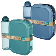 Sistema Three-chamber lunch box, for yoghurt 1,1 l, bottle 480 ml - 2 pack - Lunch Box