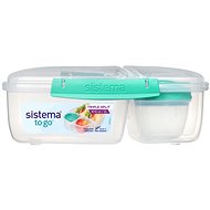 Sistema Three-chamber box with yoghurt container 2 l, mint - Lunch Box
