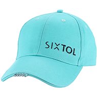 SIXTOL Cap with LED light B-CAP 25lm, rechargeable, USB, universal size, turquoise - Baseball Cap