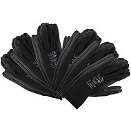 SIXTOL Polyester semi-wet work gloves in PU Glove PE-PU 10, black, size 10", 6 pairs - Work Gloves