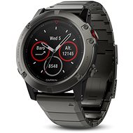Garmin Fenix 5X Sapphire, Grey, Metal Band - Smart Watch