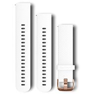 Garmin Quick Release 20 Silicone White (Rose Gold Buckle) - Watch Strap