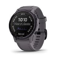 Garmin Fenix 6S Pro Solar, Amethyst Steel, Shale Grey Band - Smart Watch