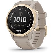 Garmin Fenix 6S Pro Solar, Light Gold, Sand Band - Smartwatch