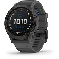 Garmin Fenix 6 Pro Solar, Black, Slate Grey Band - Smart Watch
