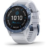 Garmin Fenix 6 Pro Solar, Mineral Blue, Whitestone Band - Smart hodinky