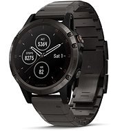 Garmin Fenix 5 Plus Carbon Gray DLC Titanium Optic DLC Titanium Band - Smart hodinky