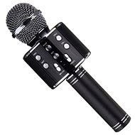 Karaoke bluetooth microphone with round speaker, black - Microphone