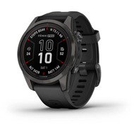 Garmin Fenix 7S Pro Sapphire Solar, Carbon Gray Titanium/Black Band - Smart Watch