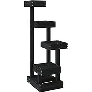SHUMEE Cat scratching post black 45,5 × 49 × 103 solid pine wood - Cat Scratcher