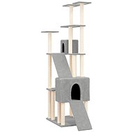 SHUMEE Cat scratcher with sisal posts light grey 190 cm - Cat Scratcher