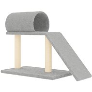 SHUMEE Cat scratching post with tunnel and ladder light grey 55,5 cm - Cat Scratcher