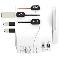 Skross PRO Light USB AC45PD - World, UK+USA+AUS/CN, universal, grounded, USB A+C 45W - Travel Adapter