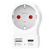 SKROSS travel adapter with USB A+C 20W to UK, type G - Travel Adapter