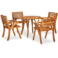 5-piece garden dining set solid acacia wood, 3057910 - Garden Furniture