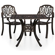 3-piece bistro set cast aluminium bronze, 3070577 - Garden Furniture