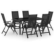 7-piece garden dining set aluminium anthracite, 3070637 - Garden Furniture