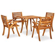 5-piece garden dining set solid acacia wood, 3057913 - Garden Furniture