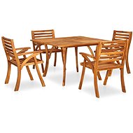 5-piece garden dining set solid acacia wood, 3057914 - Garden Furniture