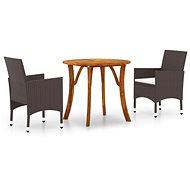 3-piece garden dining set brown, 3071733 - Garden Furniture