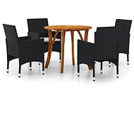 5-piece garden dining set black, 3071734 - Garden Furniture