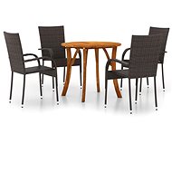 5-piece garden dining set brown, 3071751 - Garden Furniture