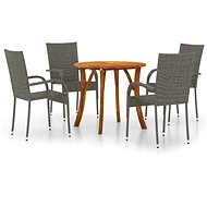 5-piece garden dining set grey, 3071753 - Garden Furniture