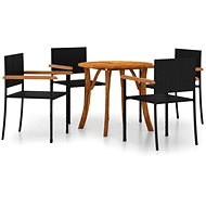 5-piece garden dining set black, 3071765 - Garden Furniture