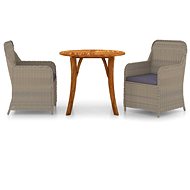 3-piece garden dining set brown, 3071779 - Garden Furniture