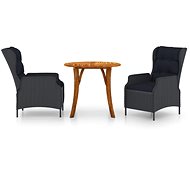 3-piece garden dining set dark grey, 3071794 - Garden Furniture