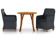 3-piece garden dining set dark grey, 3071797 - Garden Furniture