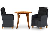 3-piece garden dining set dark grey, 3071798 - Garden Furniture