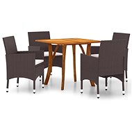 5-piece garden dining set brown, 3071856 - Garden Furniture