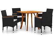 5-piece garden dining set black, 3071859 - Garden Furniture