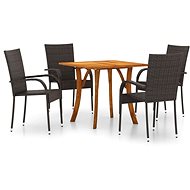 5-piece garden dining set brown, 3071870 - Garden Furniture
