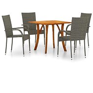 5-piece garden dining set grey, 3071872 - Garden Furniture