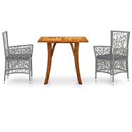 3-piece garden dining set grey, 3071875 - Garden Furniture