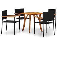 5-piece garden dining set black, 3071884 - Garden Furniture