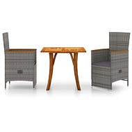 3-piece garden dining set grey, 3071886 - Garden Furniture