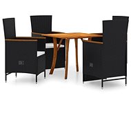 5-piece garden dining set black, 3071894 - Garden Furniture