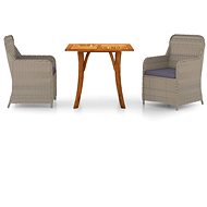 3-piece garden dining set brown, 3071898 - Garden Furniture