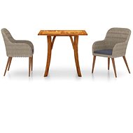 3-piece garden dining set brown, 3071902 - Garden Furniture