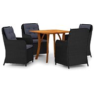5-piece garden dining set black, 3071906 - Garden Furniture