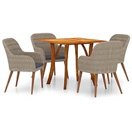 5-piece garden dining set brown, 3071908 - Garden Furniture