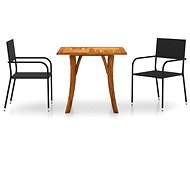 3-piece garden dining set black, 3071909 - Garden Furniture